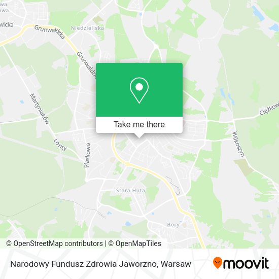 Narodowy Fundusz Zdrowia Jaworzno map