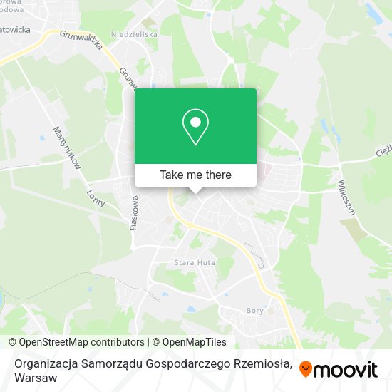 Organizacja Samorządu Gospodarczego Rzemiosła map