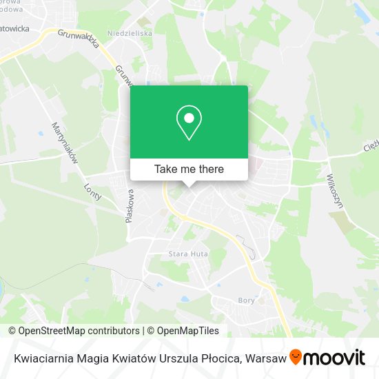 Kwiaciarnia Magia Kwiatów Urszula Płocica map