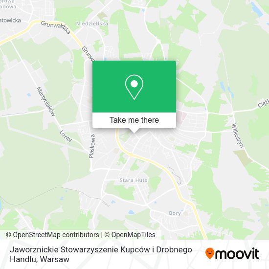 Jaworznickie Stowarzyszenie Kupców i Drobnego Handlu map