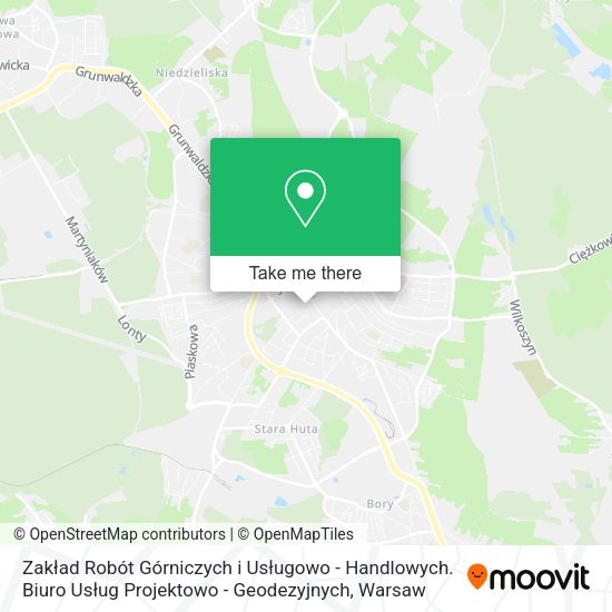 Zakład Robót Górniczych i Usługowo - Handlowych. Biuro Usług Projektowo - Geodezyjnych map