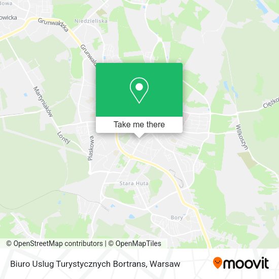 Biuro Uslug Turystycznych Bortrans map