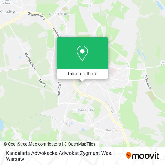 Kancelaria Adwokacka Adwokat Zygmunt Was map