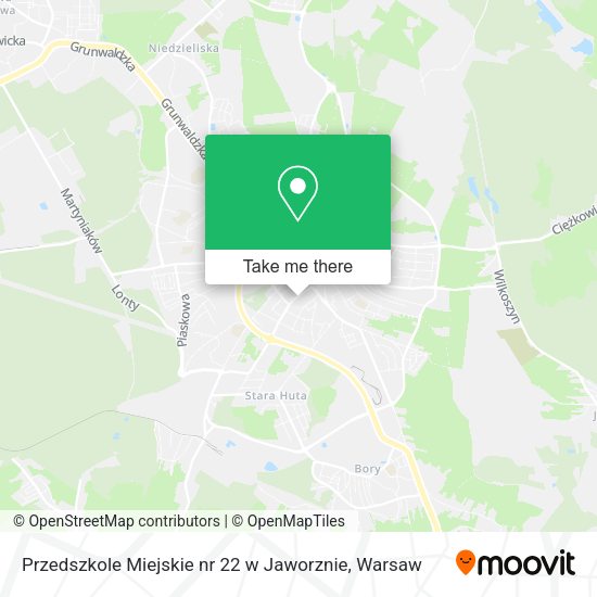 Przedszkole Miejskie nr 22 w Jaworznie map