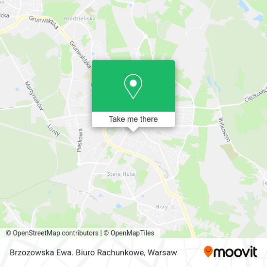 Brzozowska Ewa. Biuro Rachunkowe map