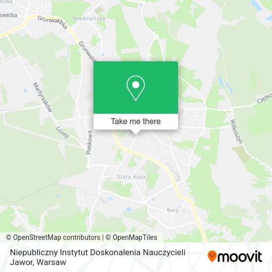 Niepubliczny Instytut Doskonalenia Nauczycieli Jawor map