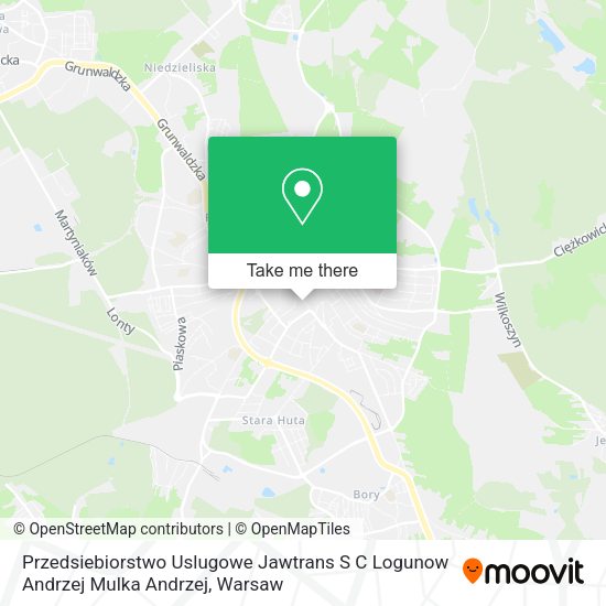 Przedsiebiorstwo Uslugowe Jawtrans S C Logunow Andrzej Mulka Andrzej map