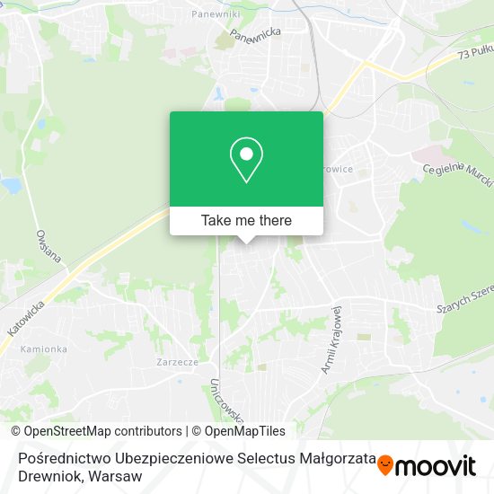 Pośrednictwo Ubezpieczeniowe Selectus Małgorzata Drewniok map