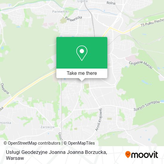 Usługi Geodezyjne Joanna Joanna Borzucka map