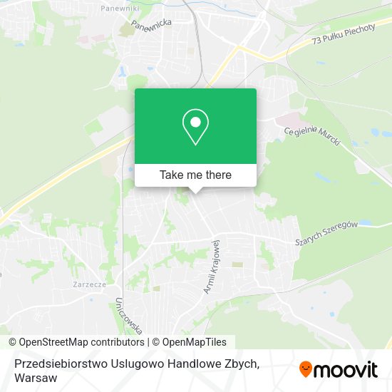 Przedsiebiorstwo Uslugowo Handlowe Zbych map