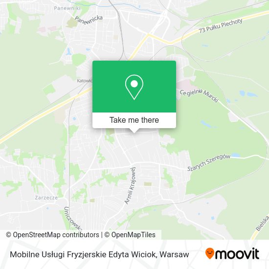 Mobilne Usługi Fryzjerskie Edyta Wiciok map