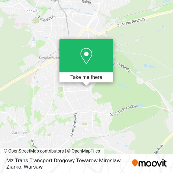 Mz Trans Transport Drogowy Towarow Miroslaw Ziarko map