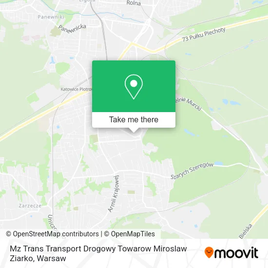 Карта Mz Trans Transport Drogowy Towarow Miroslaw Ziarko
