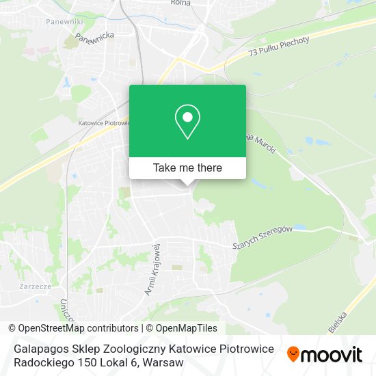 Карта Galapagos Sklep Zoologiczny Katowice Piotrowice Radockiego 150 Lokal 6