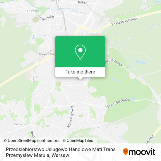 Карта Przedsiebiorstwo Uslugowo Handlowe Mati Trans Przemyslaw Matula