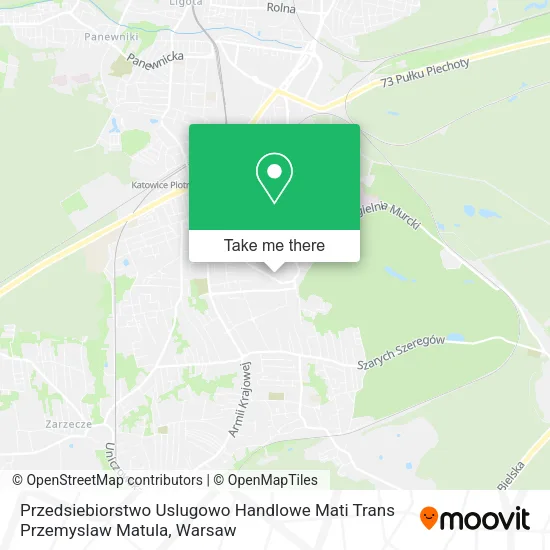 Карта Przedsiebiorstwo Uslugowo Handlowe Mati Trans Przemyslaw Matula