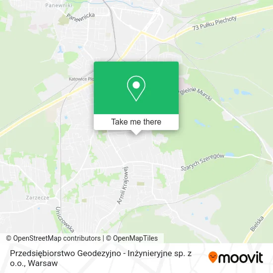 Карта Przedsiębiorstwo Geodezyjno - Inżynieryjne sp. z o.o.