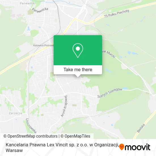 Карта Kancelaria Prawna Lex Vincit sp. z o.o. w Organizacji