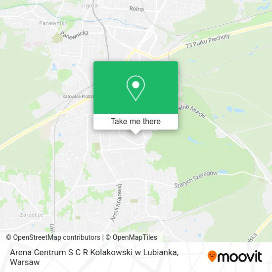 Карта Arena Centrum S C R Kolakowski w Lubianka