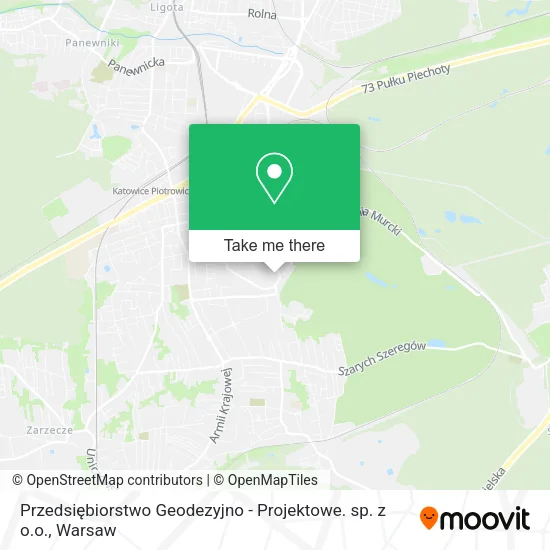 Карта Przedsiębiorstwo Geodezyjno - Projektowe. sp. z o.o.