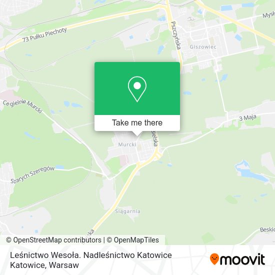 Leśnictwo Wesoła. Nadleśnictwo Katowice Katowice map