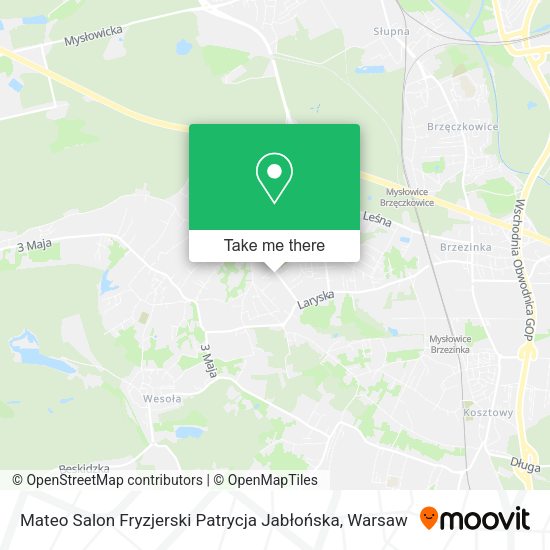 Mateo Salon Fryzjerski Patrycja Jabłońska map