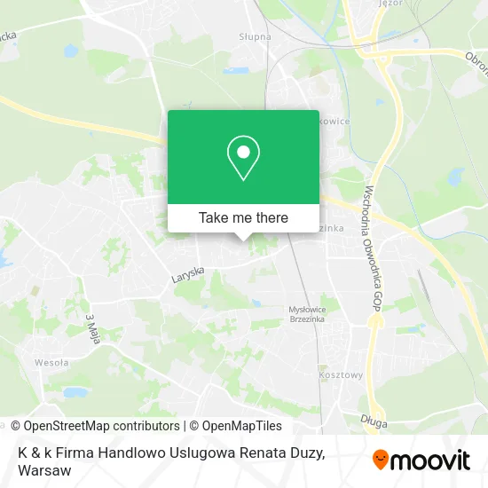 K & k Firma Handlowo Uslugowa Renata Duzy map