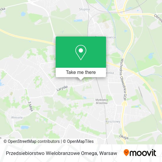 Przedsiebiorstwo Wielobranzowe Omega map