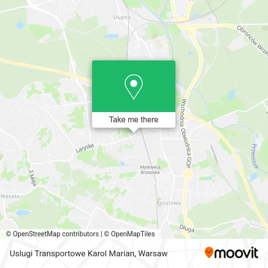 Карта Uslugi Transportowe Karol Marian