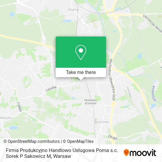 Firma Produkcyjno Handlowo Usługowa Poma s.c. Sorek P Sakowicz M map