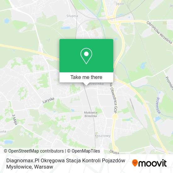 Diagnomax.Pl Okręgowa Stacja Kontroli Pojazdów Mysłowice map