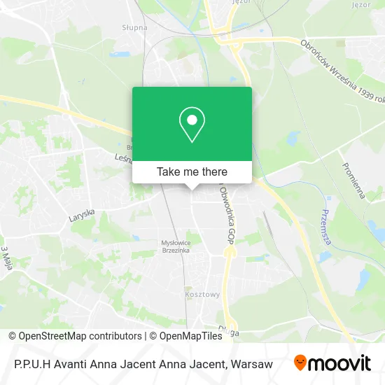 Карта P.P.U.H Avanti Anna Jacent Anna Jacent