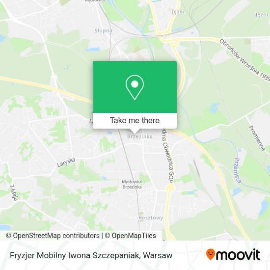 Fryzjer Mobilny Iwona Szczepaniak map