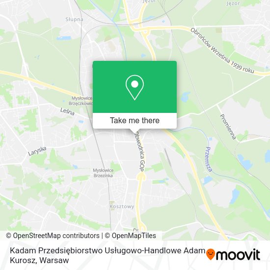 Kadam Przedsiębiorstwo Usługowo-Handlowe Adam Kurosz map