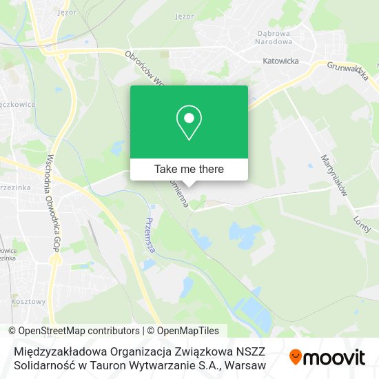 Międzyzakładowa Organizacja Związkowa NSZZ Solidarność w Tauron Wytwarzanie S.A. map