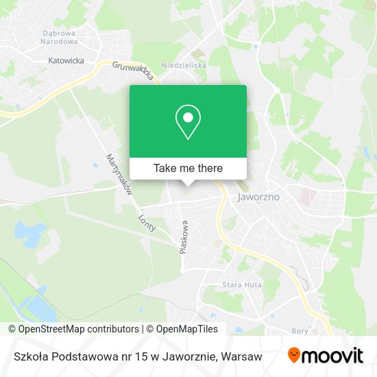 Szkoła Podstawowa nr 15 w Jaworznie map