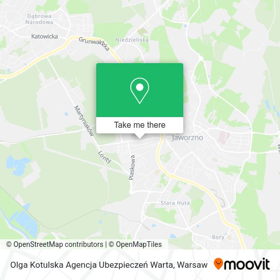 Olga Kotulska Agencja Ubezpieczeń Warta map