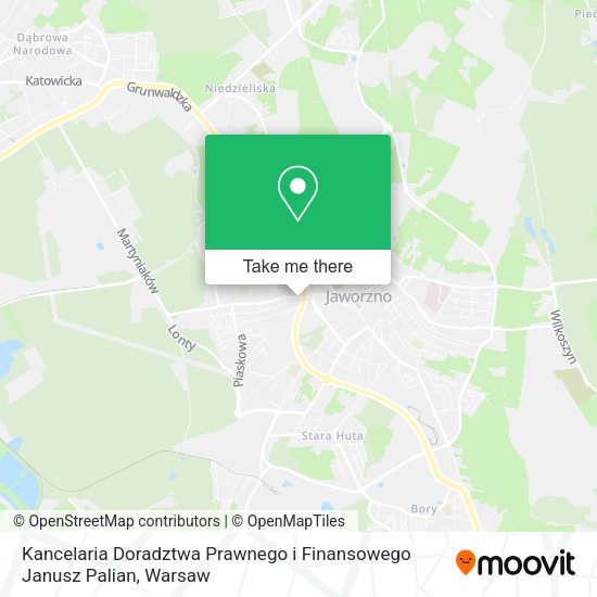 Kancelaria Doradztwa Prawnego i Finansowego Janusz Palian map