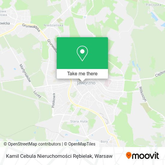 Kamil Cebula Nieruchomości Rębielak map