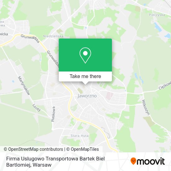 Firma Uslugowo Transportowa Bartek Biel Bartlomiej map