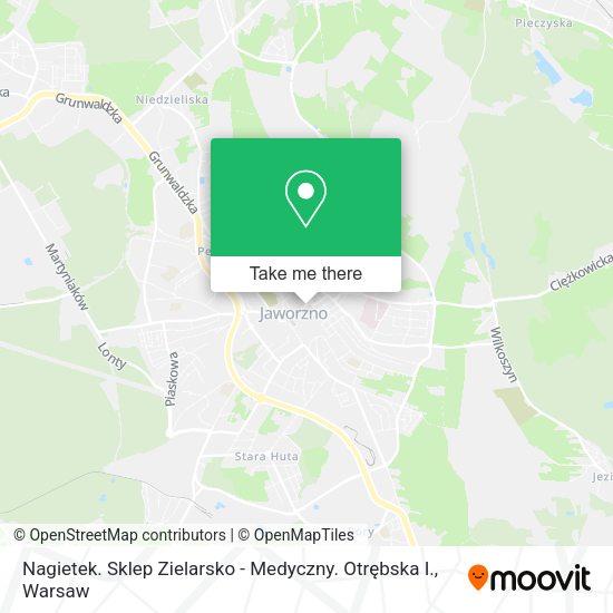 Nagietek. Sklep Zielarsko - Medyczny. Otrębska I. map