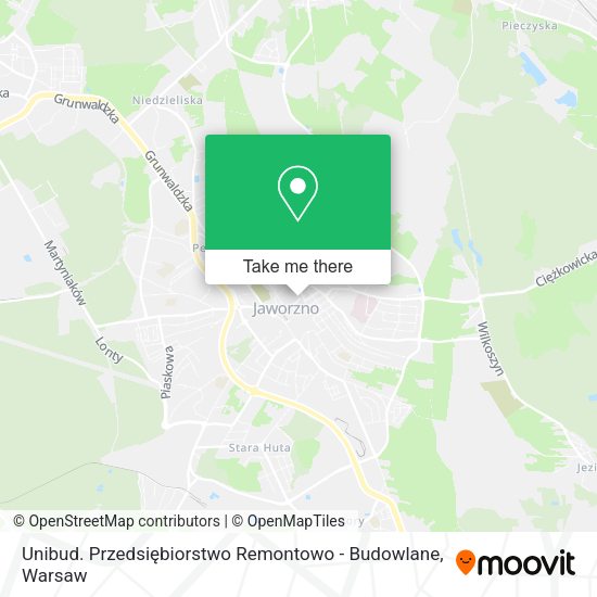 Карта Unibud. Przedsiębiorstwo Remontowo - Budowlane