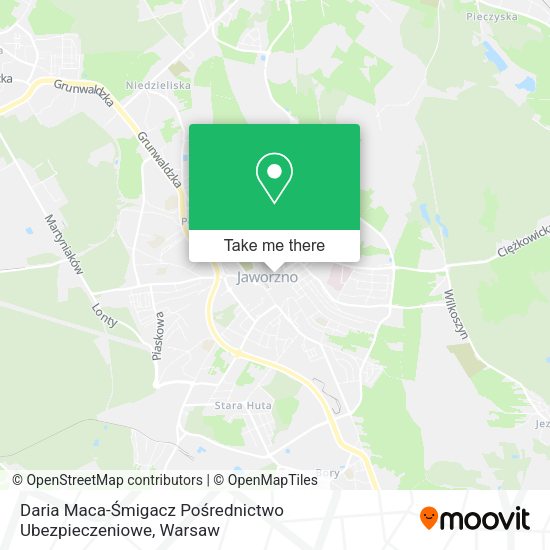 Daria Maca-Śmigacz Pośrednictwo Ubezpieczeniowe map