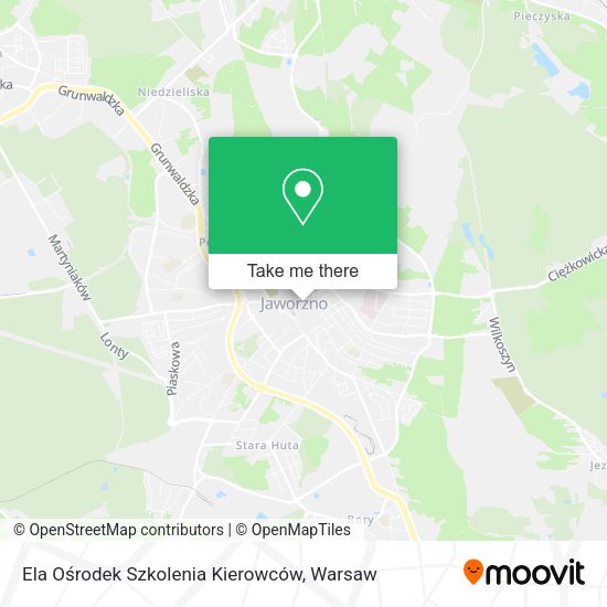 Ela Ośrodek Szkolenia Kierowców map