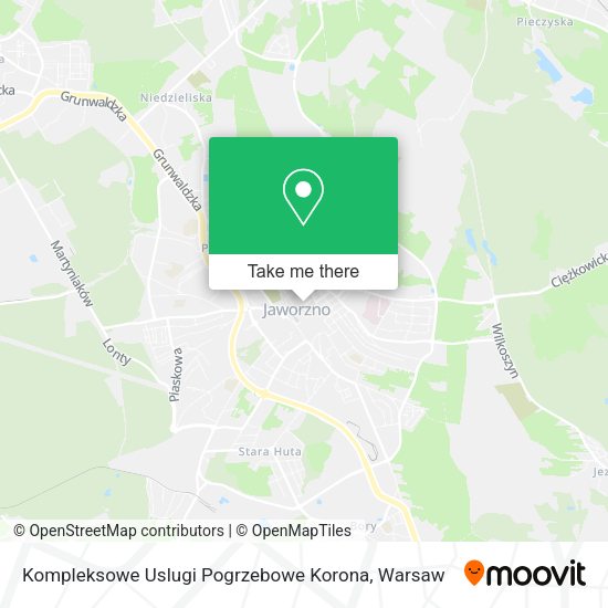 Kompleksowe Uslugi Pogrzebowe Korona map