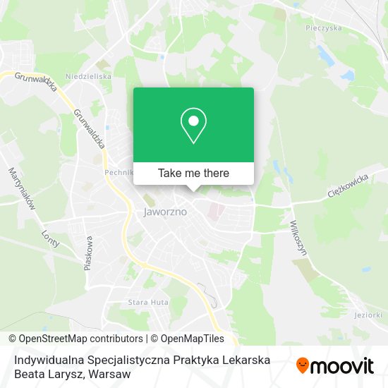 Indywidualna Specjalistyczna Praktyka Lekarska Beata Larysz map