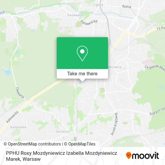 Карта PPHU Roxy Mozdyniewicz Izabella Mozdyniewicz Marek