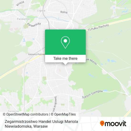 Zegarmistrzostwo Handel Uslugi Mariola Niewiadomska map