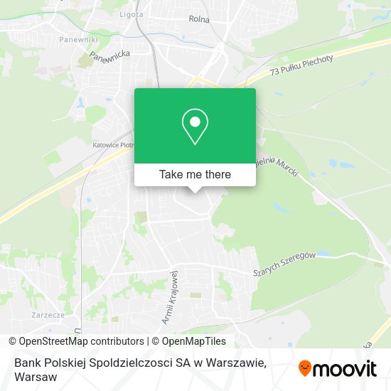 Bank Polskiej Spoldzielczosci SA w Warszawie map