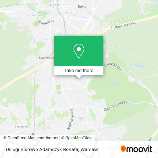 Карта Uslugi Biurowe Adamczyk Renata